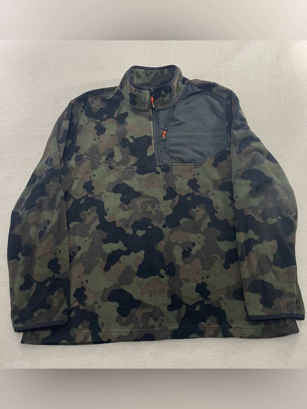 Vtg Starter Sweater Mens Extra Large Green Camo Fleece Hunting Base Layer Y2K